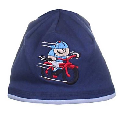 Dětská čepice tmavě modrá Cyklista