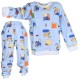 Froté dětské pyžamo Žirafa modré