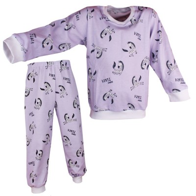 Dětské pyžamko Zábavná zebra sv.fialová