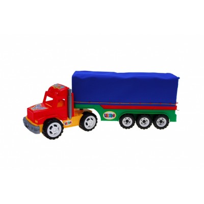 Kamion s plachtou modrý