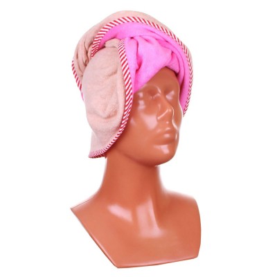 Turban na vlasy růžovo-béžový