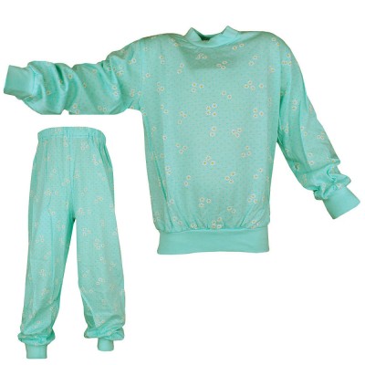 Dětské pyžamo Kopretinky zelené