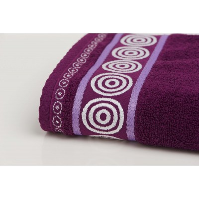 Froté ručník Rondo tmavě fialový